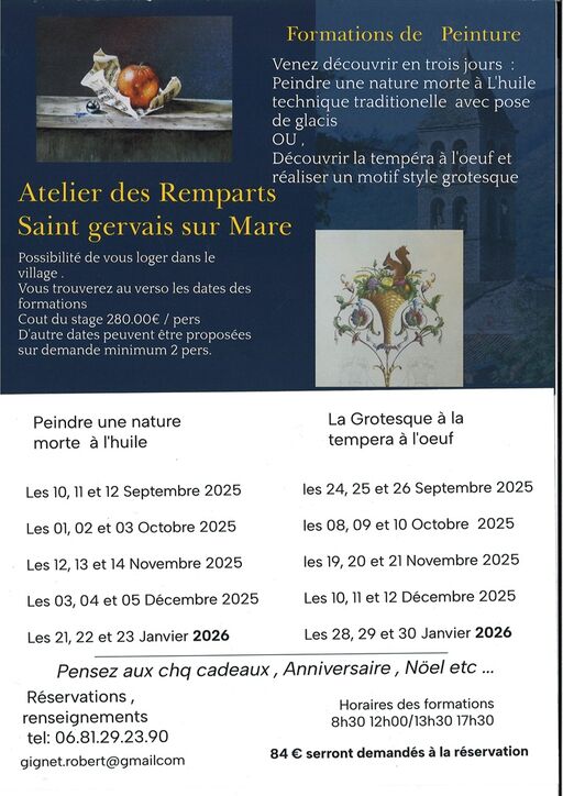stage peinture St Gervais - ©Atelier des Remparts