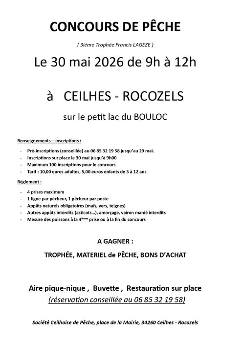 CONCOURS DE PECHE A CEILHES