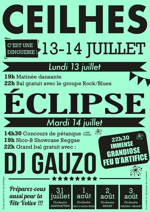 MATINÉE DANSANTE ET BAL AVEC ÉCLIPSE