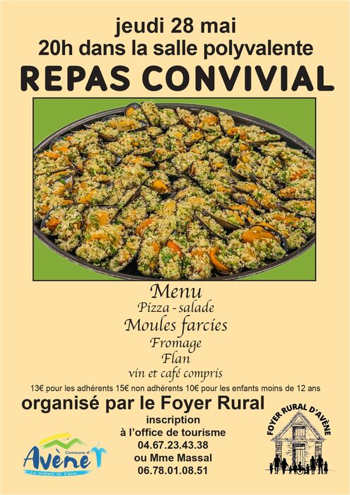 SOIRÉE CONVIVIALE AVEC MOULES FARCIES