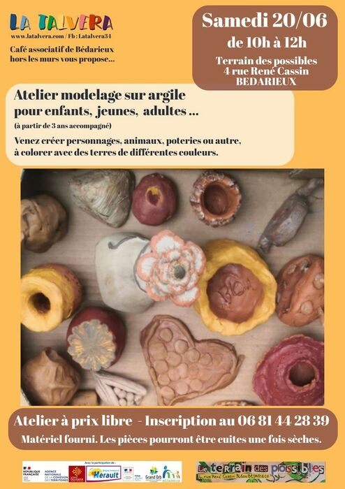 ATELIER MODELAGE SUR ARGILE