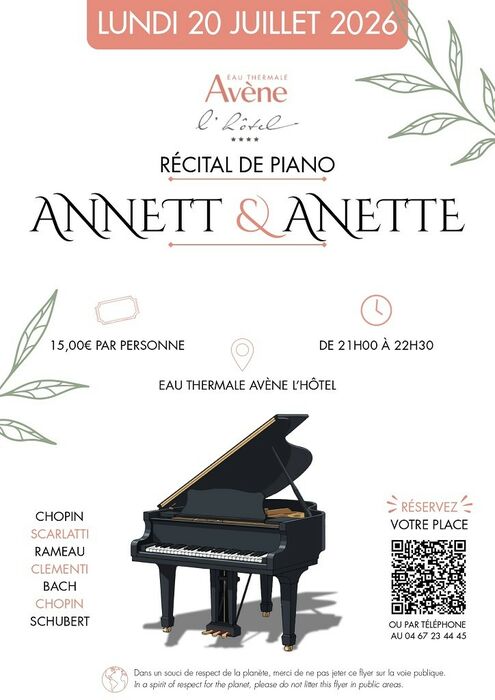 RÉCITAL DE PIANO ET CHANT PAR ANNETT BUSSE ET ANETTE CYRAN