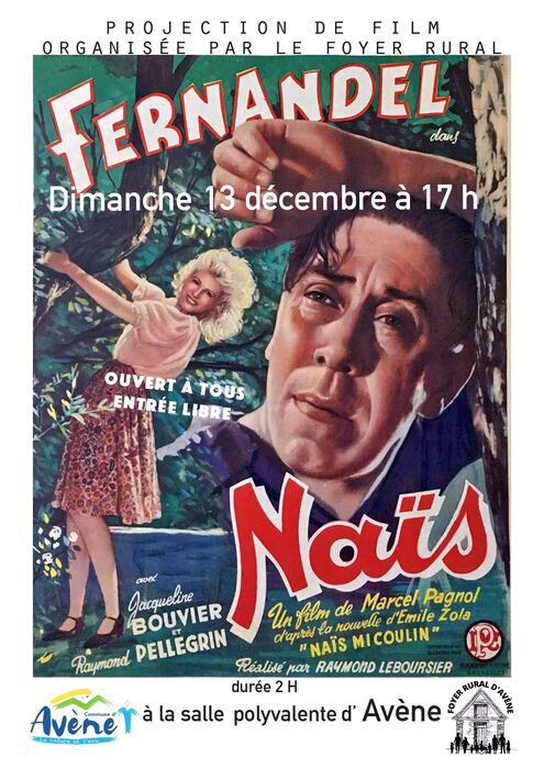 PROJECTION DU FILM " NAÏS DE MARCEL PAGNOL "
