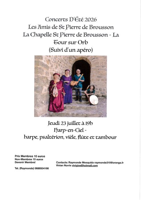 CONCERT HARP EN CIEL : PSALTÉRION, VIÈLE, FLÛTE, TAMBOUR