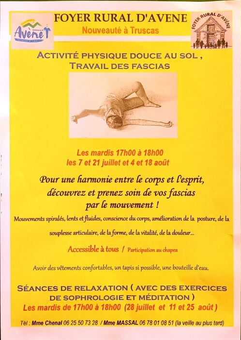 ACTIVITÉ DOUCE AU SOL, TRAVAIL DES FASCIAS