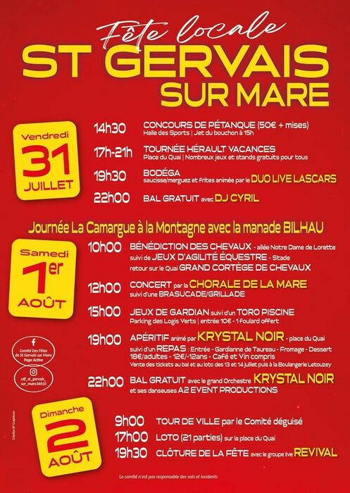 FÊTE LOCALE -  TOUR DE VILLE PAR LE COMITÉ DÉGUISÉ
