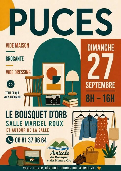 PUCES, BROCANTE, VIDE DRESSING, VIDE MAISON