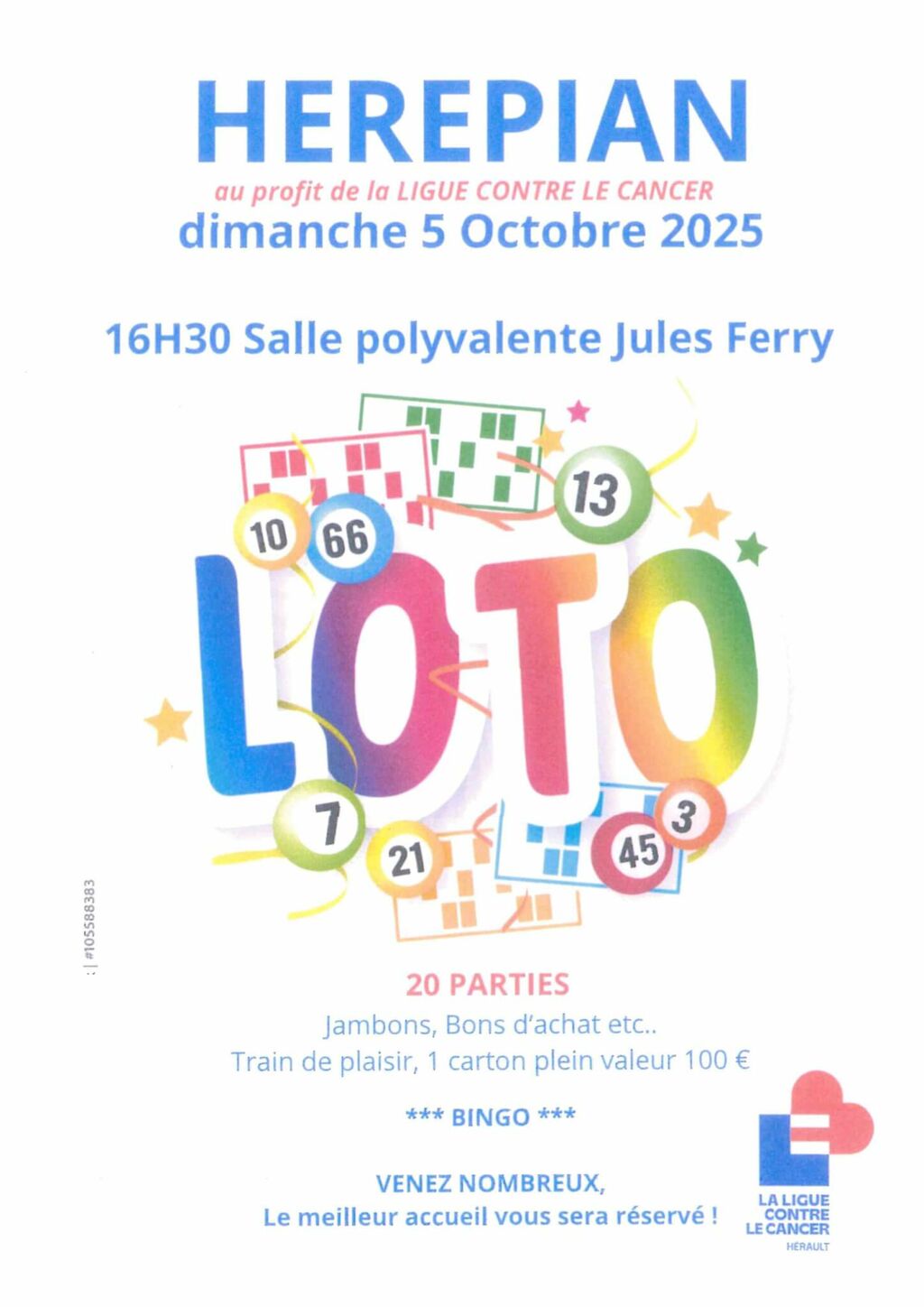 LOTO AU PROFIT DE LA LIGUE CONTRE LE CANCER