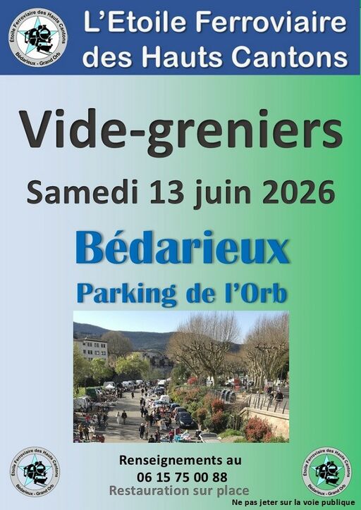 VIDE GRENIER - ÉTOILE FÉRROVIAIRE DES HAUTS CANTONS