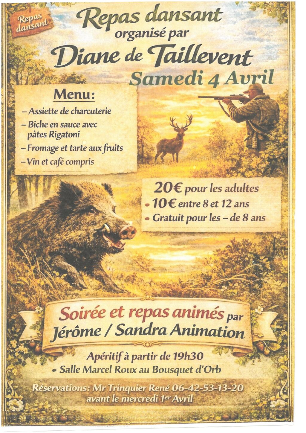 REPAS DANSANT DIANE DE TAILLEVENT