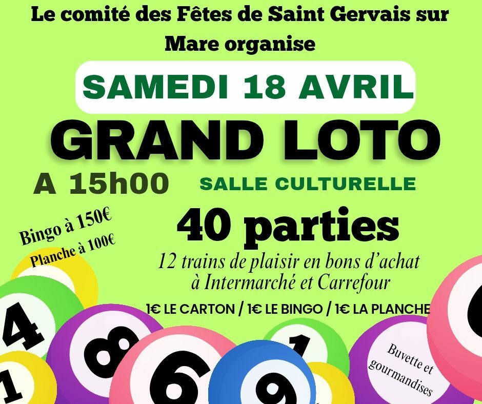 GRAND LOTO DU COMITE DES FÊTES