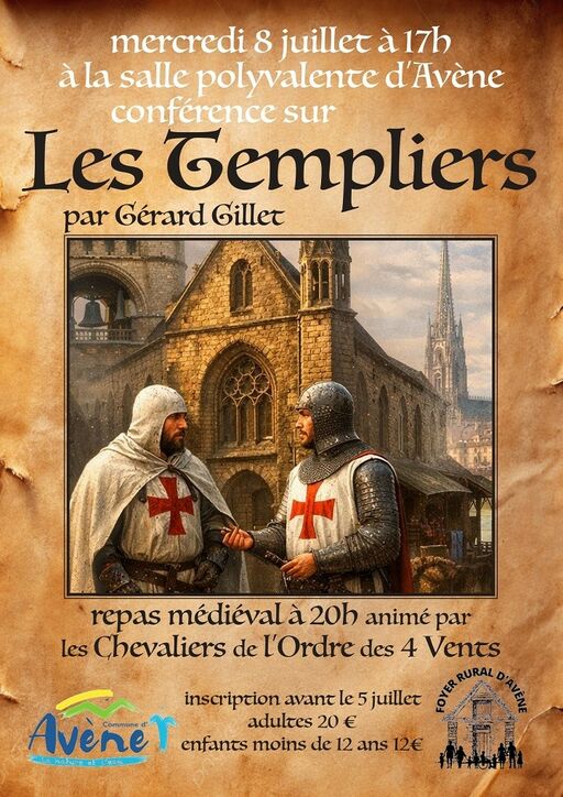 CONFÉRENCE "LES TEMPLIERS" SUIVI DU REPAS MÉDIÉVAL