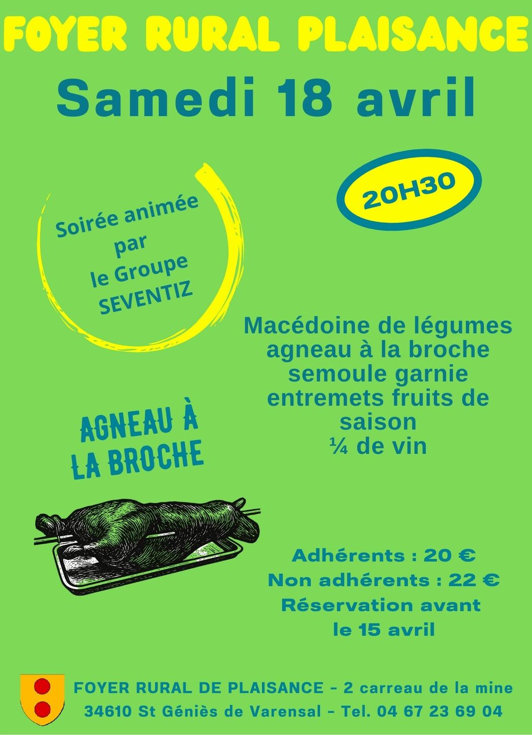 SOIRÉE AGNEAU À LA BROCHE