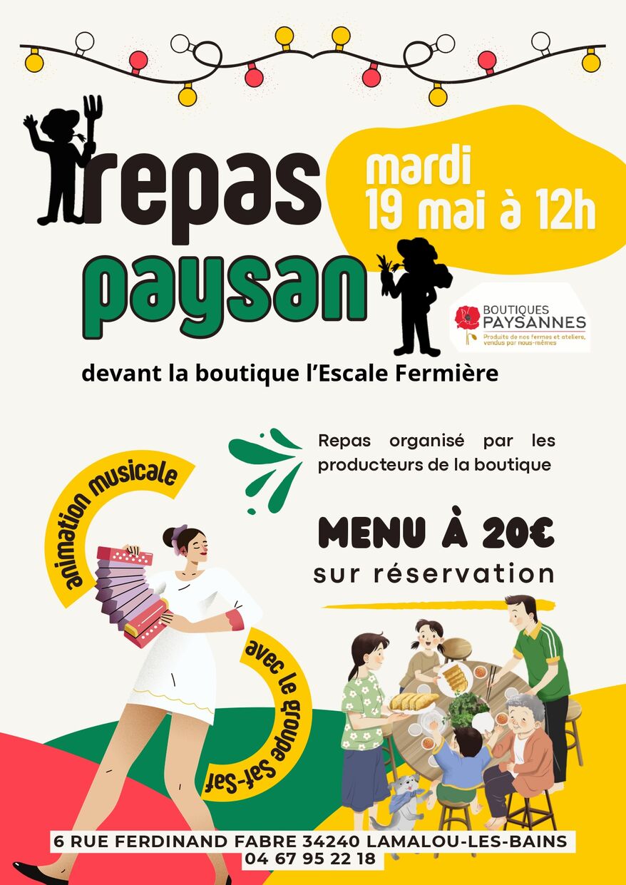 REPAS PAYSAN AVEC ANIMATION MUSICALE