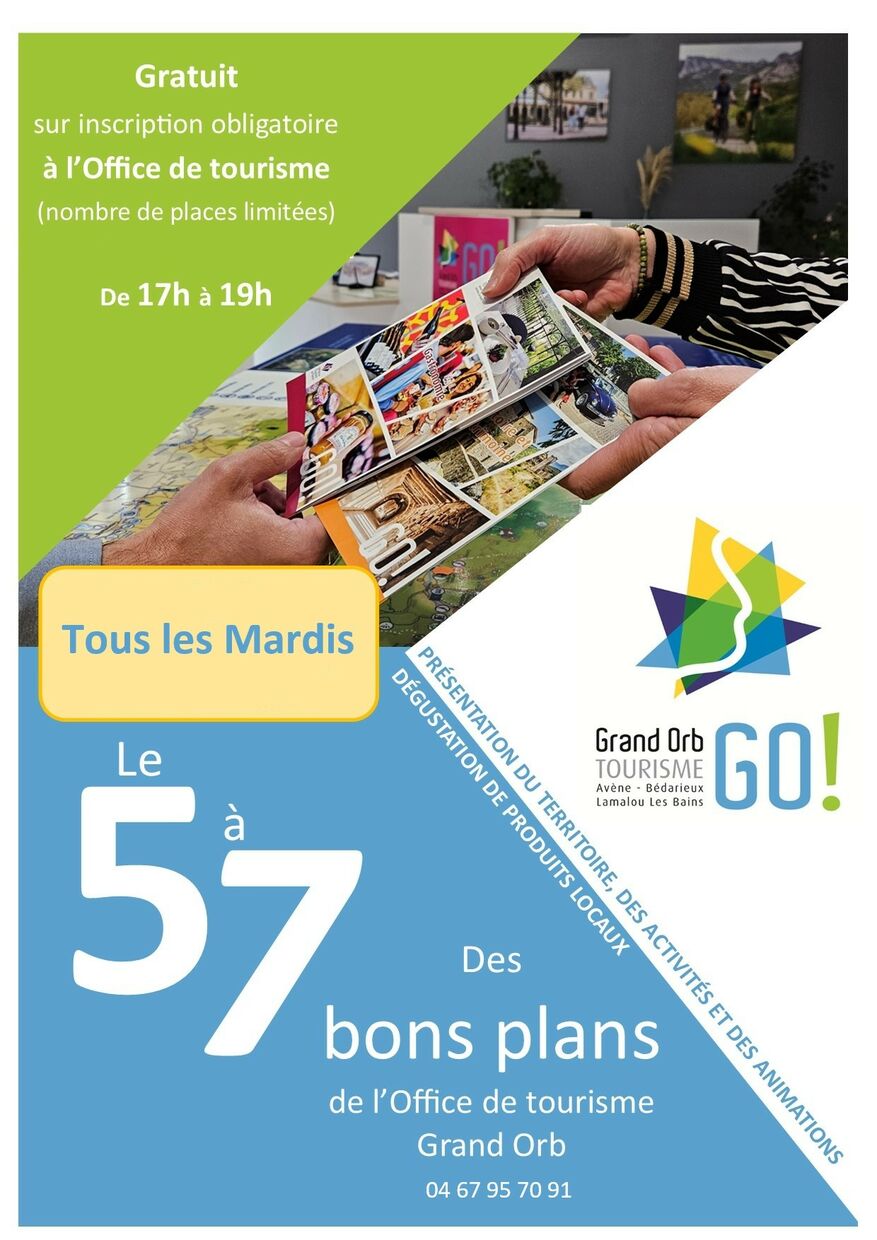 LE 5 A 7  DES BONS PLANS DE L'OFFICE DE TOURISME
