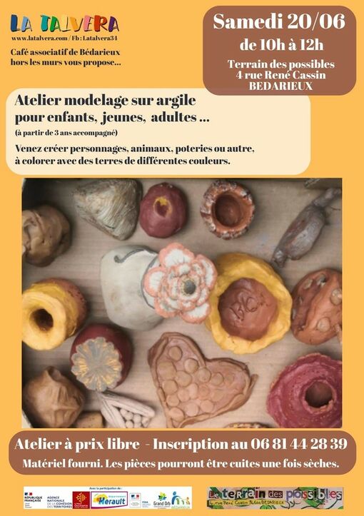 ATELIER MODELAGE SUR ARGILE