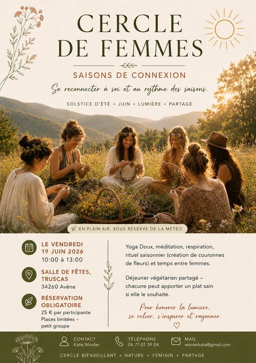 MATINÉE YOGA, MÉDITATION & CERCLE DE FEMMES TRUSCAS