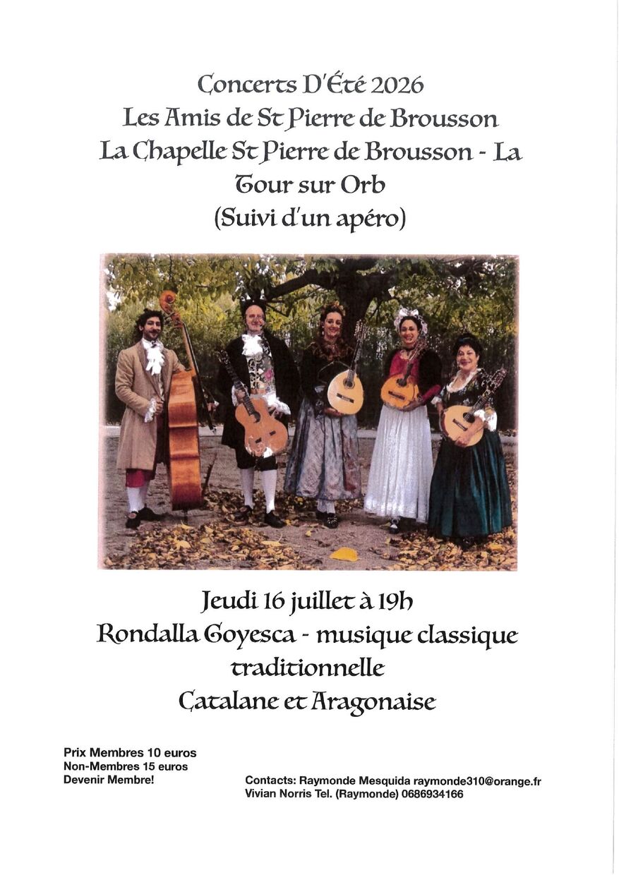 CONCERT MUSIQUE TRADITIONNELLE CATALANE ET ARAGONAISE