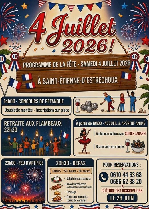 APÉRITIF, BRASUCADE, REPAS ET "SOIRÉE CABARET"