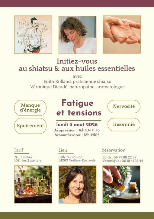 INITIATION SHIATSU, FATIGUE ET TENSIONS
