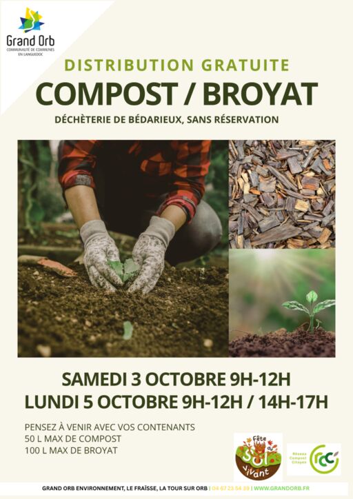 DISTRIBUTION DE COMPOST - BROYAT
