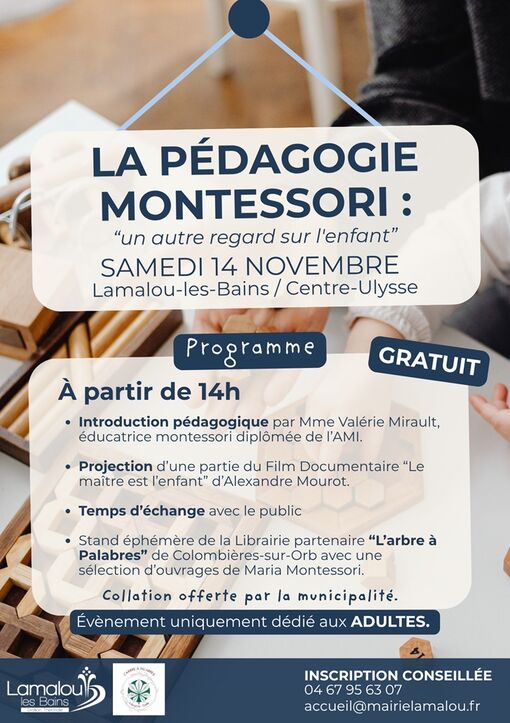 CONFÉRENCE : LA PÉDAGOGIE MONTESSORI