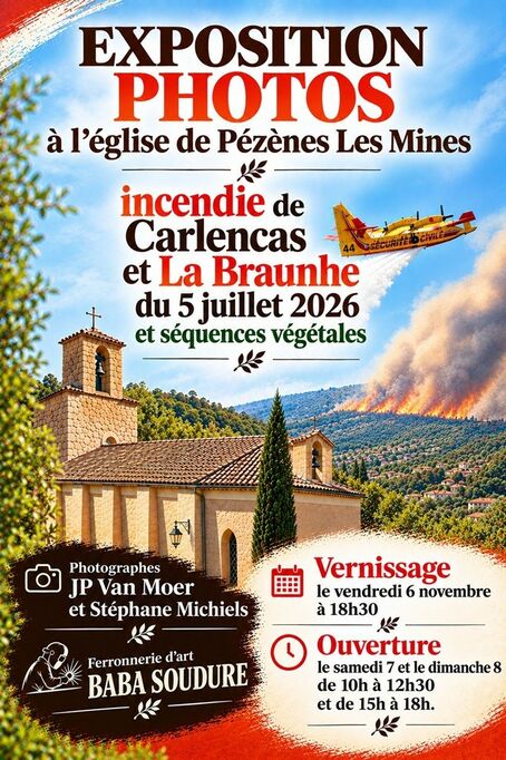 EXPO PHOTOS DE L'INCENDIE DE CARLENCAS ET LEVAS