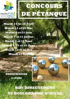 AVENE - CONCOURS AMICAL DE PÉTANQUE