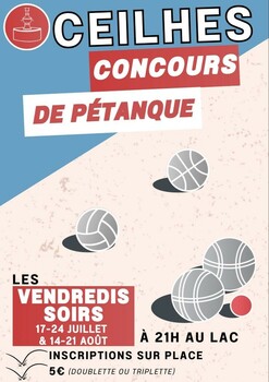 CEILHES-ET-ROCOZELS - CONCOURS DE PÉTANQUE