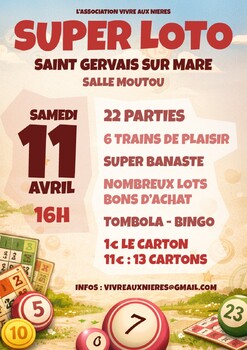 SAINT-GERVAIS-SUR-MARE - LOTO DE L'ASSOCIATION VIVRE AUX NIERES