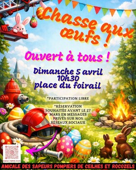 CEILHES-ET-ROCOZELS - CHASSE AUX OEUFS DE L'AMICALE DES SAPEURS POMPIERS