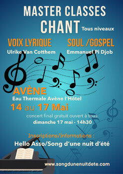 AVENE - CONCERT MASTER CLASSES CHANT