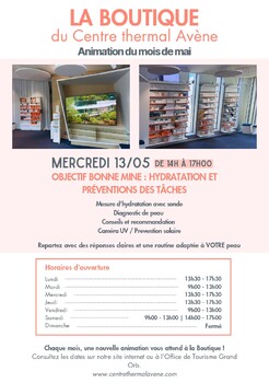 AVENE - ANIMATION À LA BOUTIQUE DU CENTRE THERMAL