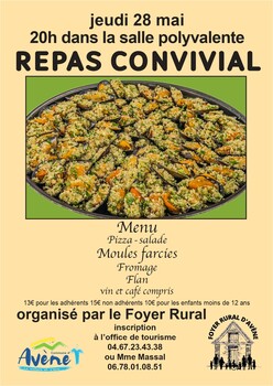 AVENE - SOIRÉE CONVIVIALE AVEC MOULES FARCIES