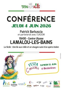 LAMALOU-LES-BAINS - CONFÉRENCE LA SICILE UNE ÎLE AUX MILLE ET UN VISAGES