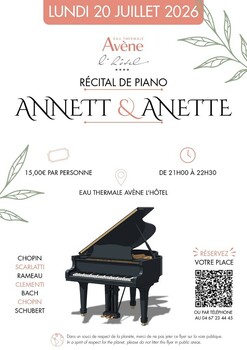 AVENE - RÉCITAL DE PIANO ET CHANT PAR ANNETT BUSSE ET ANETTE CYRAN