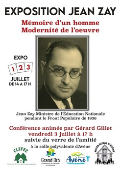 AVENE - CONFÉRENCE SUR JEAN ZAY