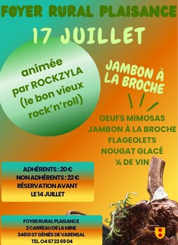 SAINT-GENIES-DE-VARENSAL - JAMBON A LA BROCHE ANIMÉ PAR ROCKZYLA