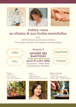 CEILHES-ET-ROCOZELS - INITIATION SHIATSU, GESTION DES ÉMOTIONS