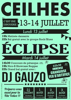 CEILHES-ET-ROCOZELS - BAL AVEC DJ GAUZO ET GRAND FEU D'ARTIFICE
