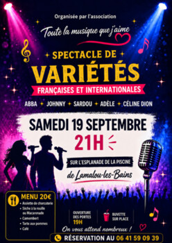 LAMALOU-LES-BAINS - REPAS SPECTACLE "VARIÉTÉS FRANÇAISES ET INTERNATIONALES"