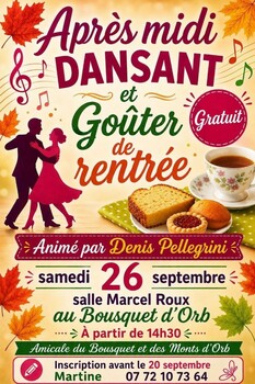 LE BOUSQUET-D'ORB - APRÈS-MIDI DANSANT ET GOUTER DE LA RENTRÉE