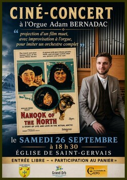 SAINT-GERVAIS-SUR-MARE - CINÉ-CONCERT À L'ORGUE ADAM BERNADAC