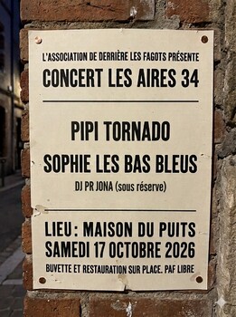 LES AIRES - CONCERT PIPI TORNADO SOPHIE LES BAS BLEUS