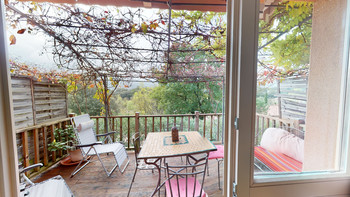 terrasse de plain pied accessible fauteuil roulant appart palmeraie  ©villa Marrakech Lamalou Marc Engler