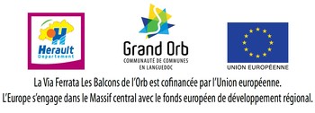 Via ferrata Les Balcons de l'Orb - financements ©OT Grand Orb